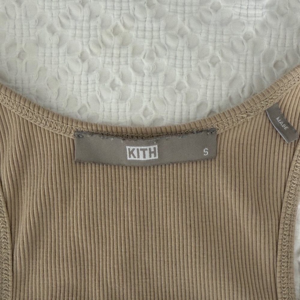 Kith Beige Ribbed Crop Top - Picture 3 of 5